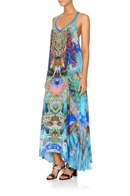 Camilla V Neck Racer Back Maxi Dress Freedom Flight Size S / AU 10 for rent on The Volte - image 4