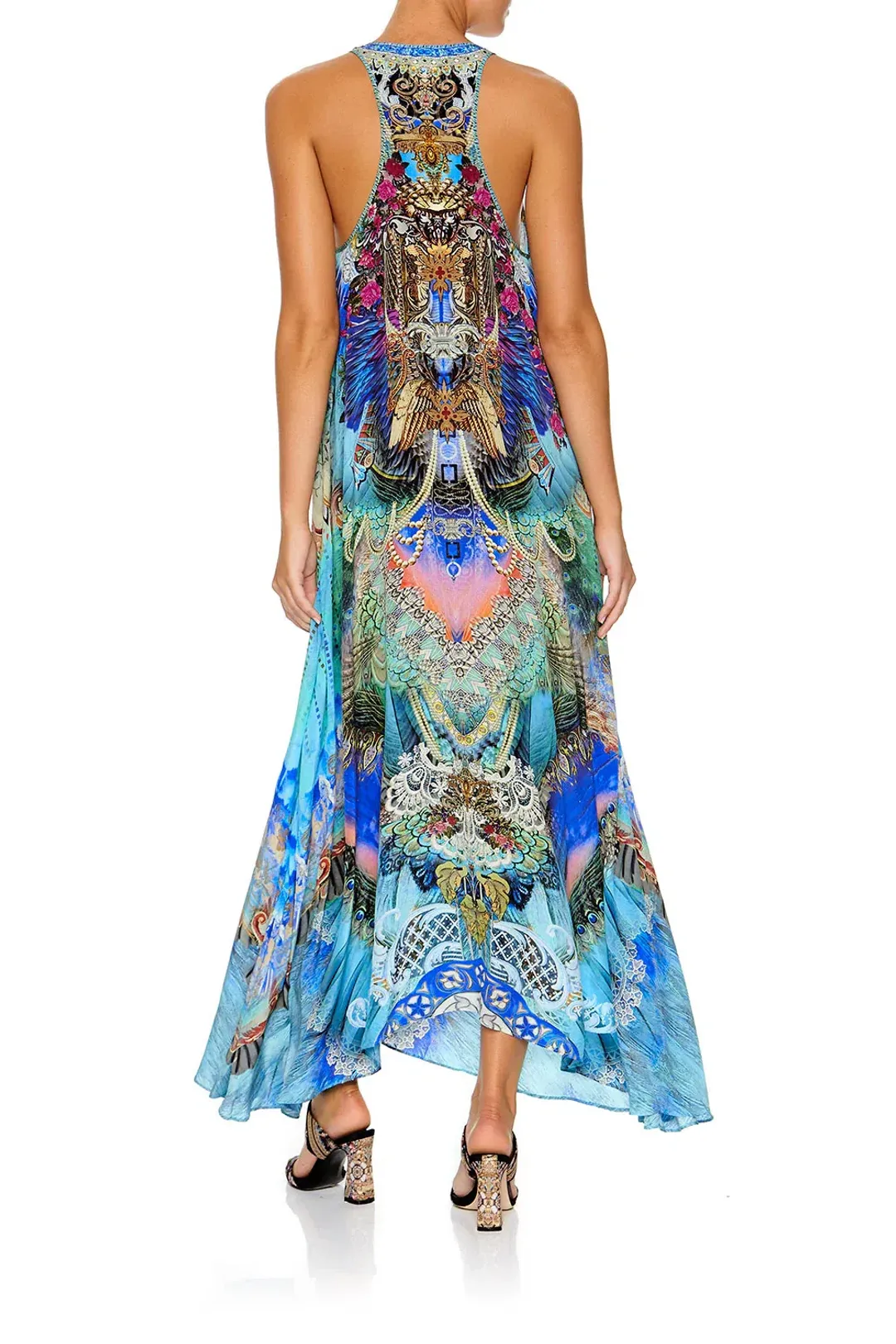Camilla V Neck Racer Back Maxi Dress Freedom Flight Size S / AU 10 for rent on The Volte - main image