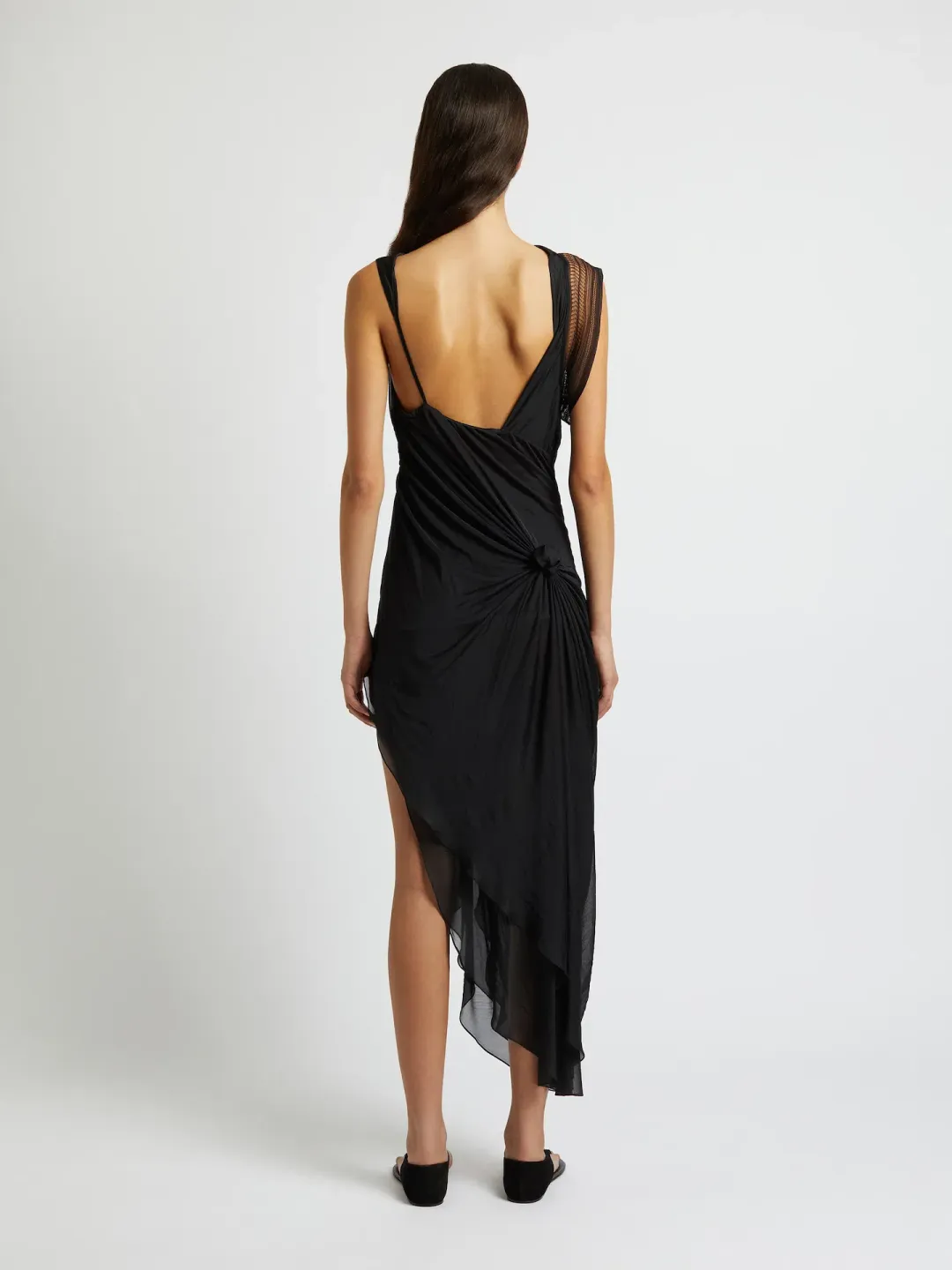 Christopher Esber Galathea Asymmetrical Maxi Dress Black Size XS / AU 6 for rent on The Volte - main image