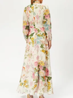 Zimmermann Heathers Plunge Long Dress Garden Floral Print Size 0 for rent on The Volte - image 2