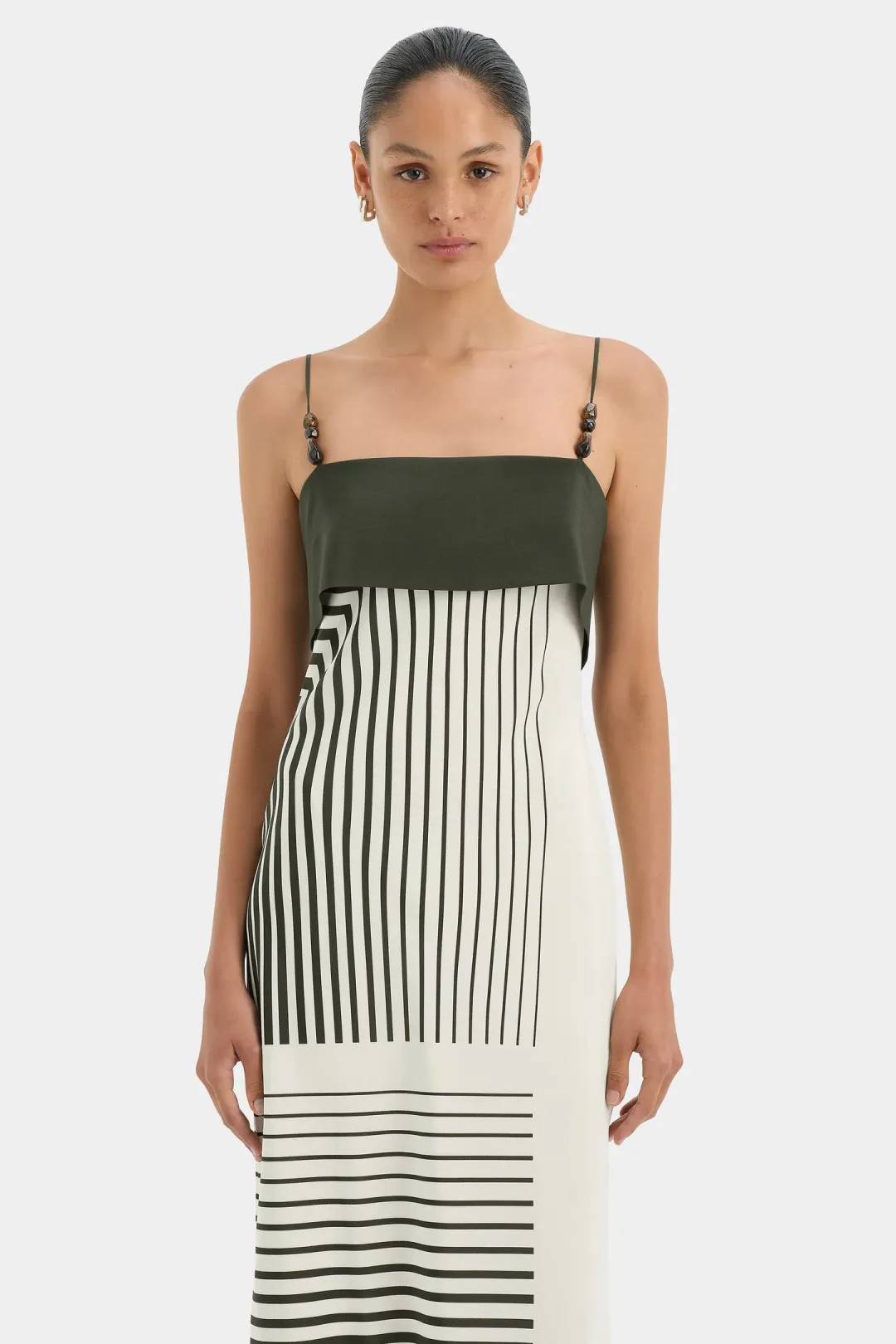 Sir the Label Leilana Slip Dress Garden Stripe Size 3 / AU 12 for rent on The Volte - main image