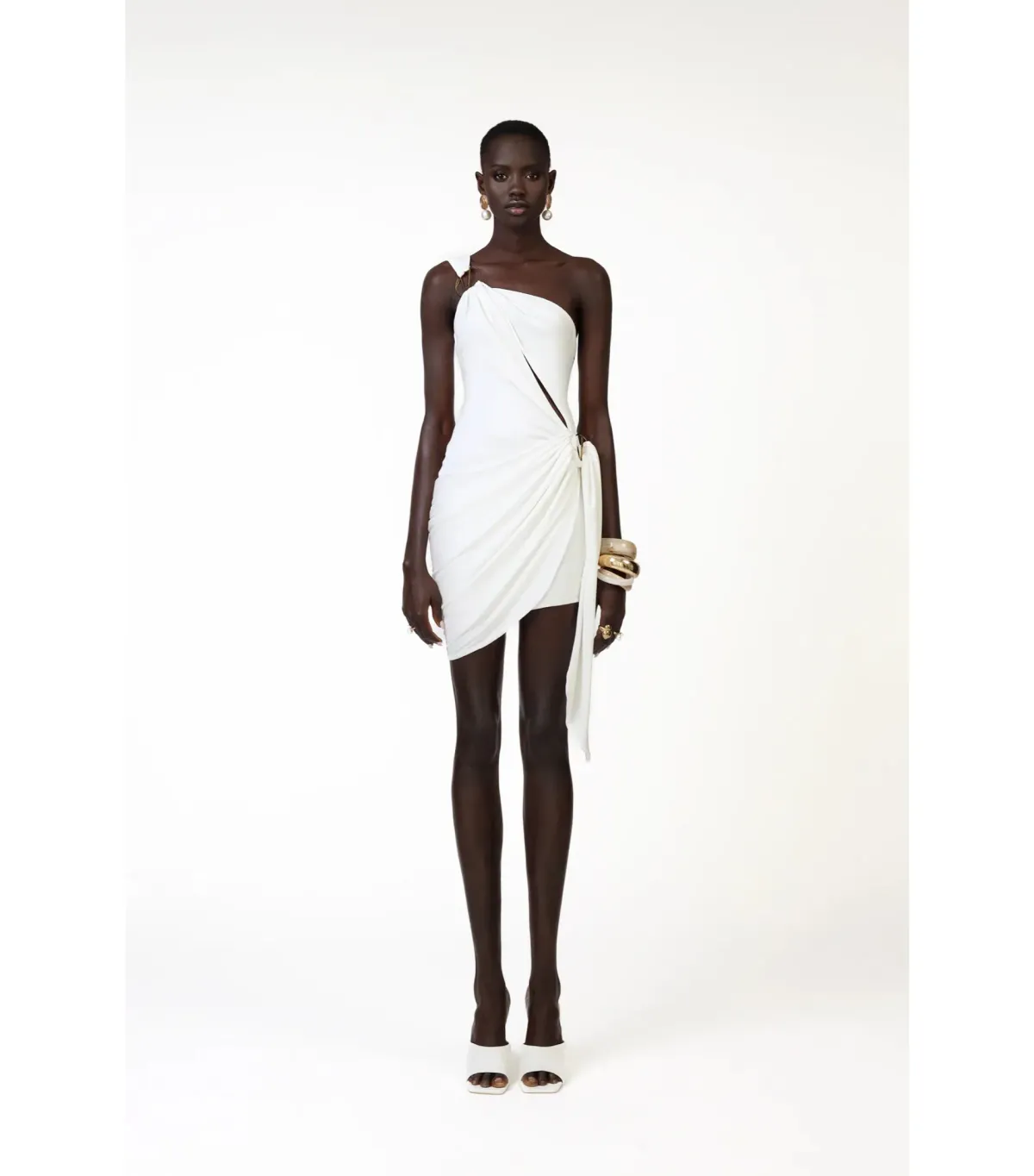 Khanums Klex Mini Dress Ivory Size AU 8 for rent on The Volte - main image