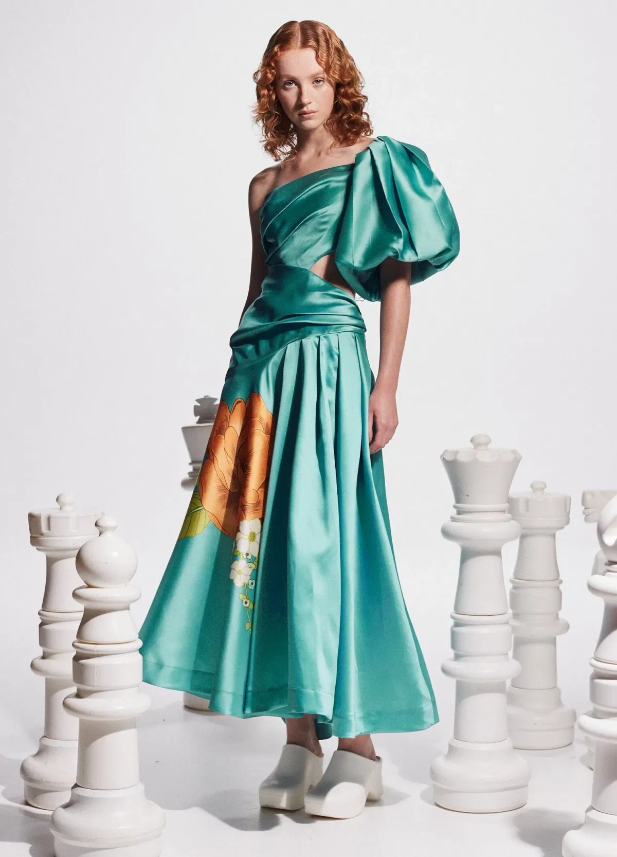 Alemais Regent Gown Jade Size 12 for rent on The Volte - main image