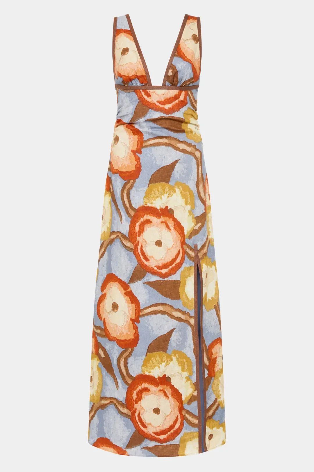 Sir the label Avery V Neck Midi Dress Camellia Size 8 for rent on The Volte - main image