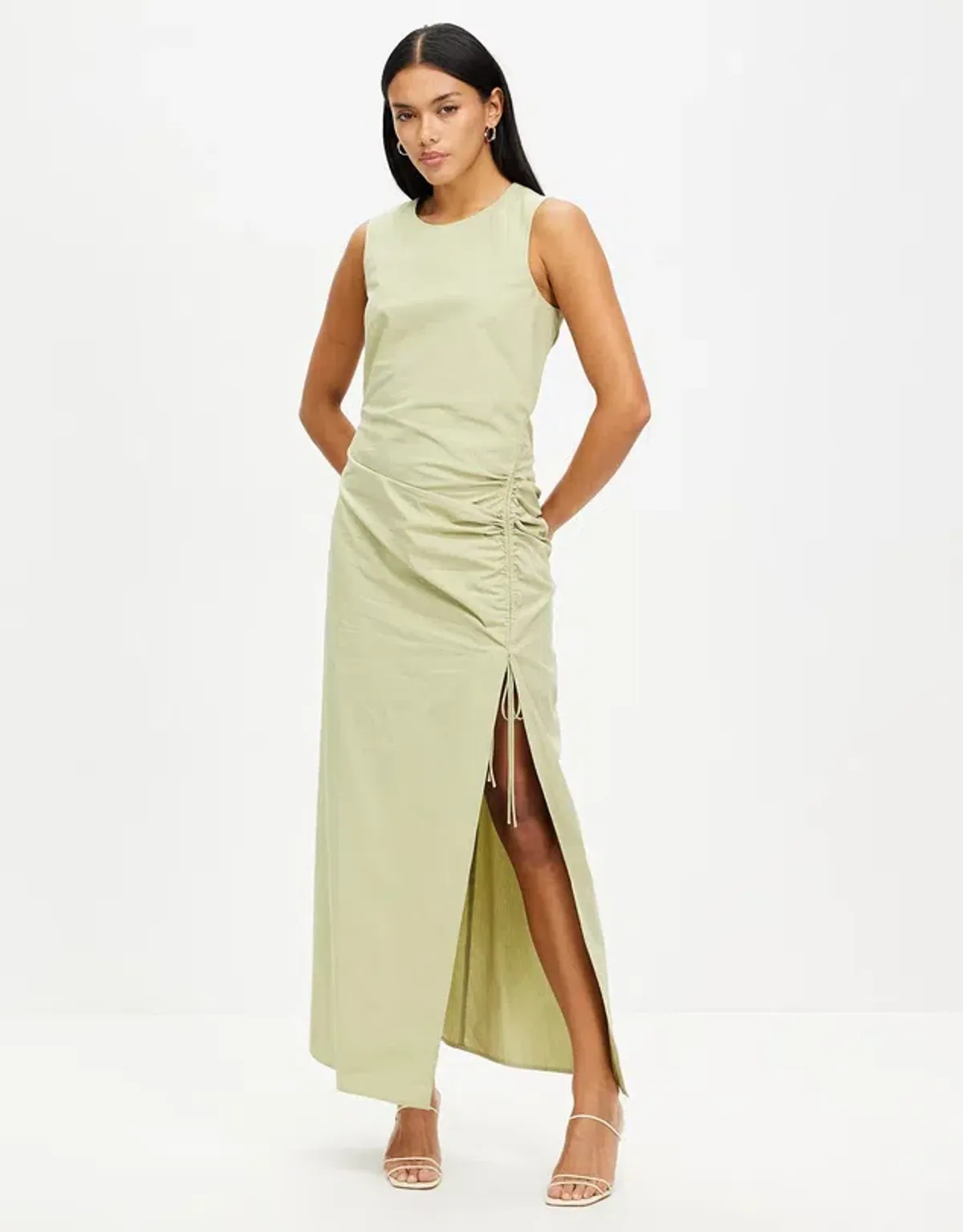 Third Form Drawn Deep Tank Maxi Dress Sage Size 8 for rent on The Volte - main image