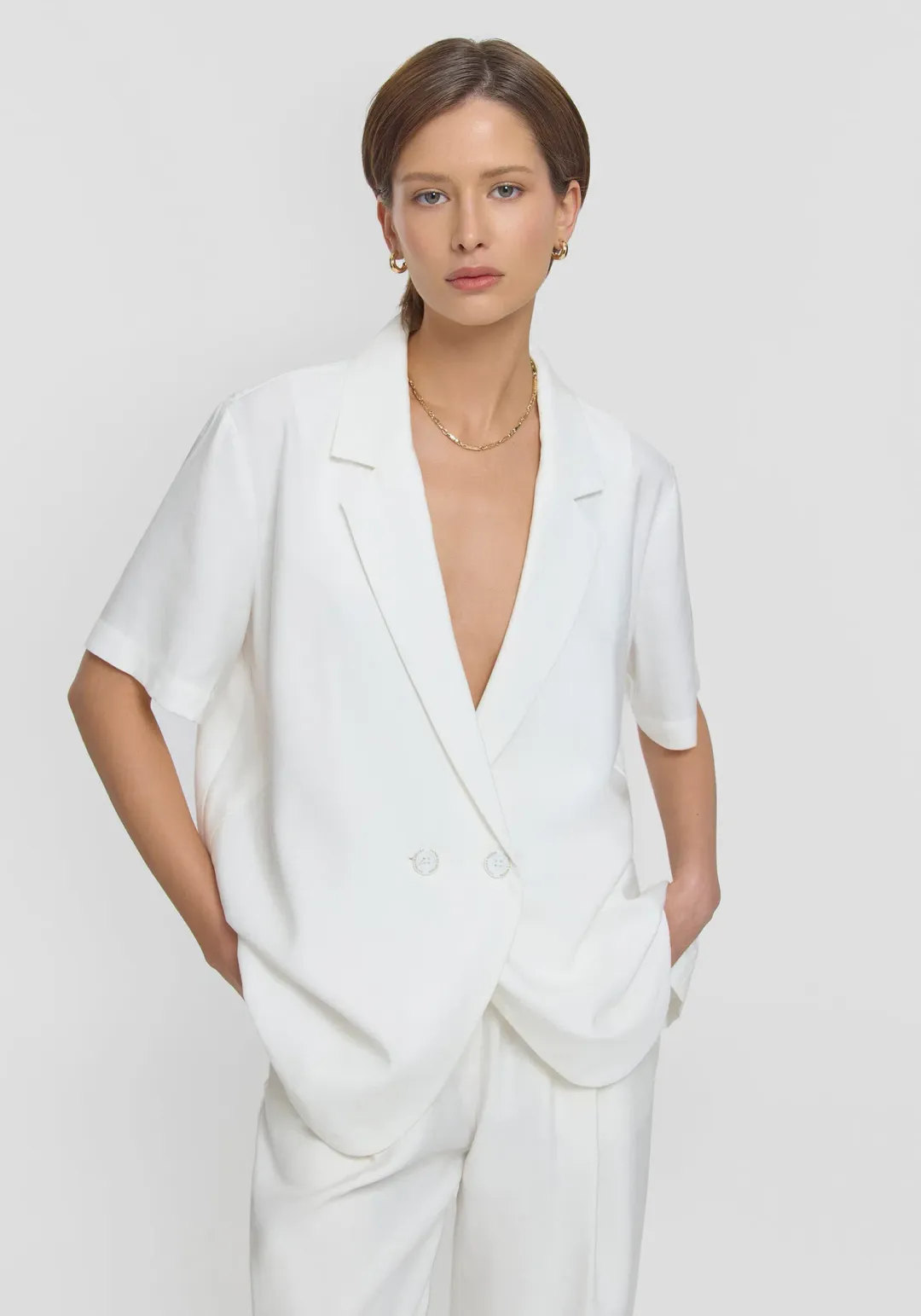 Viktoria & Woods Hepburn Shirt White Size 12 for rent on The Volte - main image