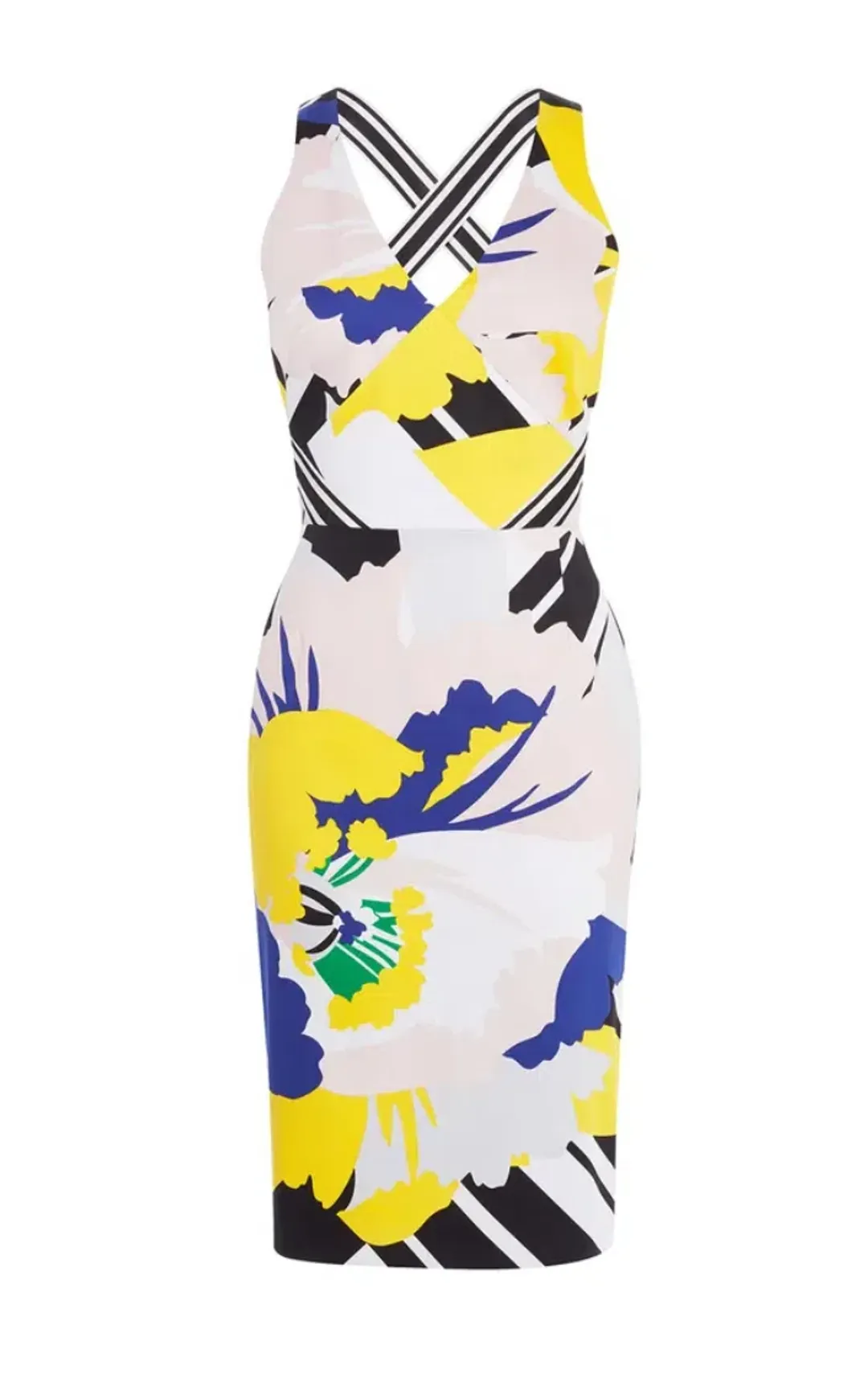 Karen Millen Short Pencil Dress Floral Size 16 for rent on The Volte - main image