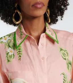 Alemais Papaya Shirt Dress Pink Print Size 10 for rent on The Volte - image 4