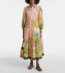 Alemais Papaya Shirt Dress Pink Print Size 10 for rent on The Volte - image 2