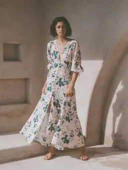 Kivari Jemima Maxi Dress Pink Floral Size 16 for rent on The Volte - image 4