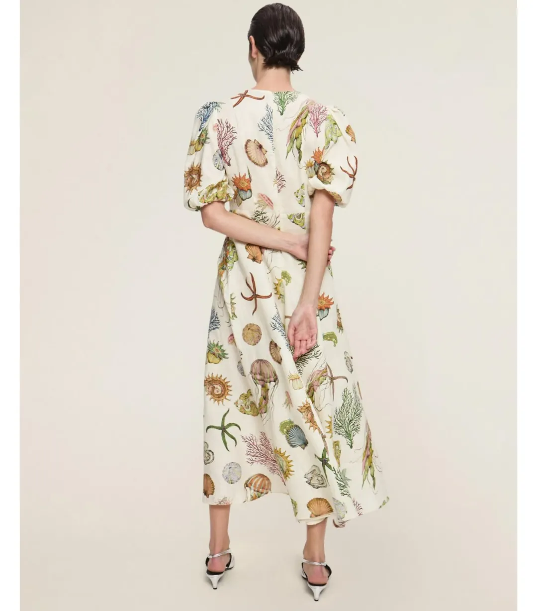 Alemais Sea Midi Dress Print Size AU 12 for rent on The Volte - main image