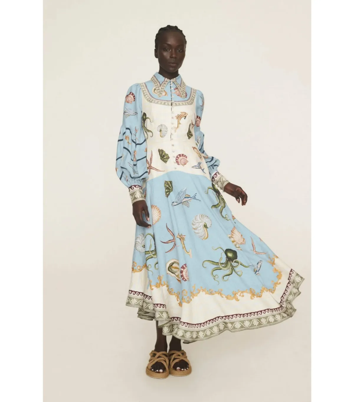 Alemais Bath House Shirtdress Multi Size AU 10 for rent on The Volte - main image