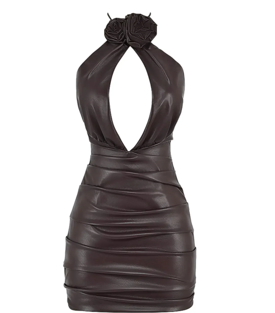 House of CB Olivia Mini Dress Brown Size XS / AU 6 for rent on The Volte - main image