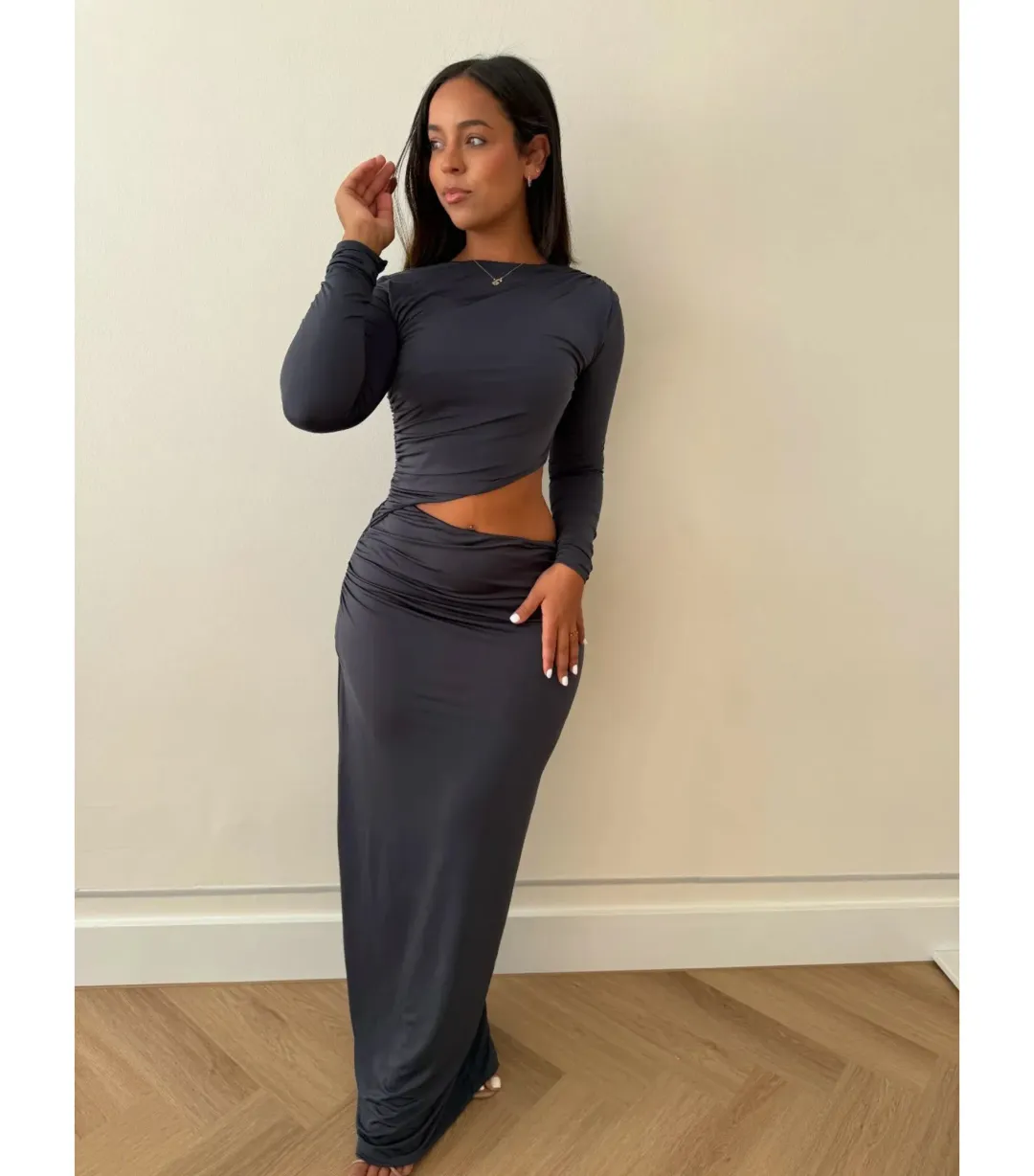 Effie Kats Cara Maxi Dress Thunder Size M / AU 10 for rent on The Volte - main image