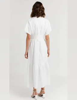 Dissh Elise Linen Midi Dress White Size 16 for rent on The Volte - image 4