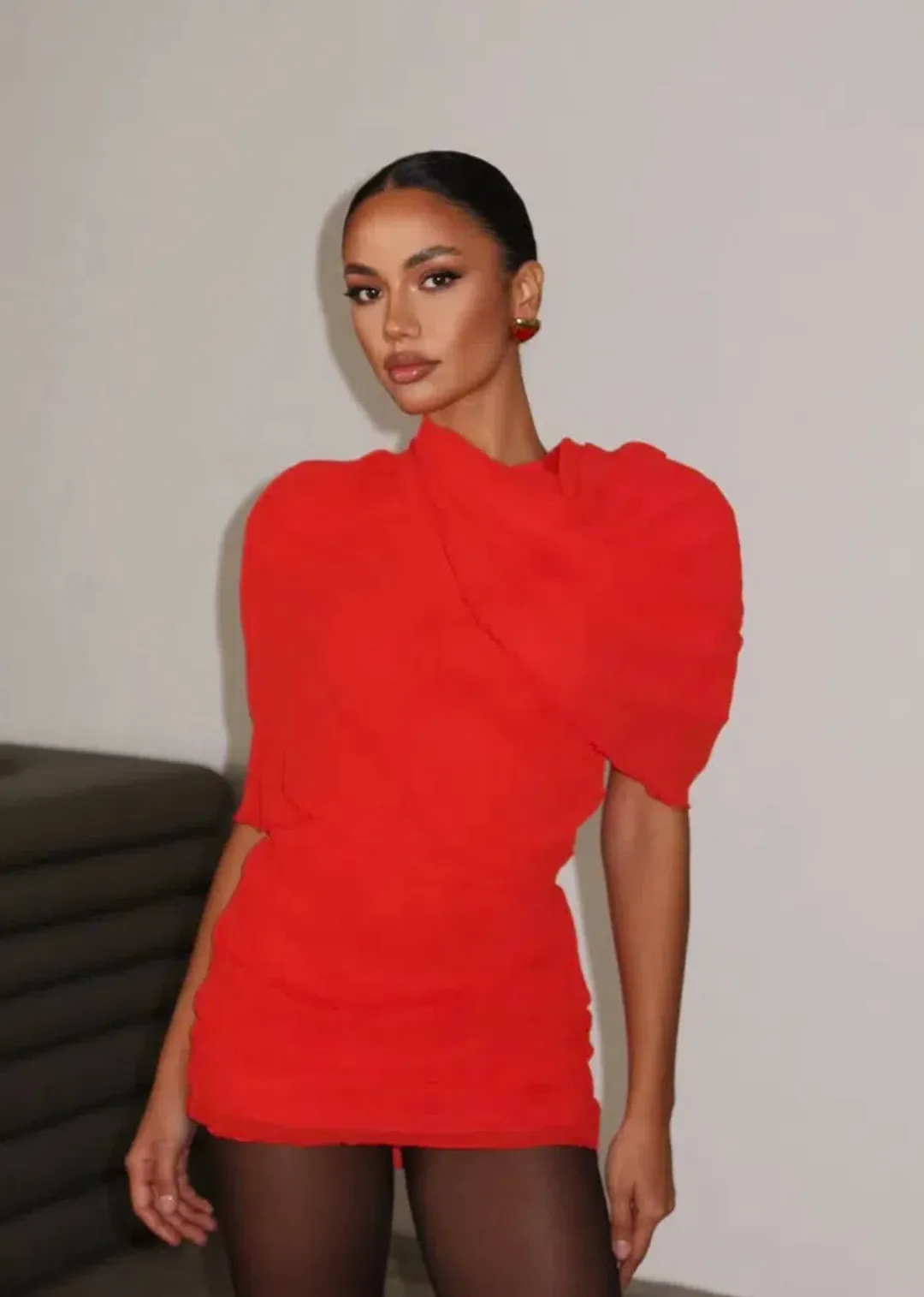 Yojani Boutique Carmen Mini Dress Red Size S / AU 8 for rent on The Volte - main image