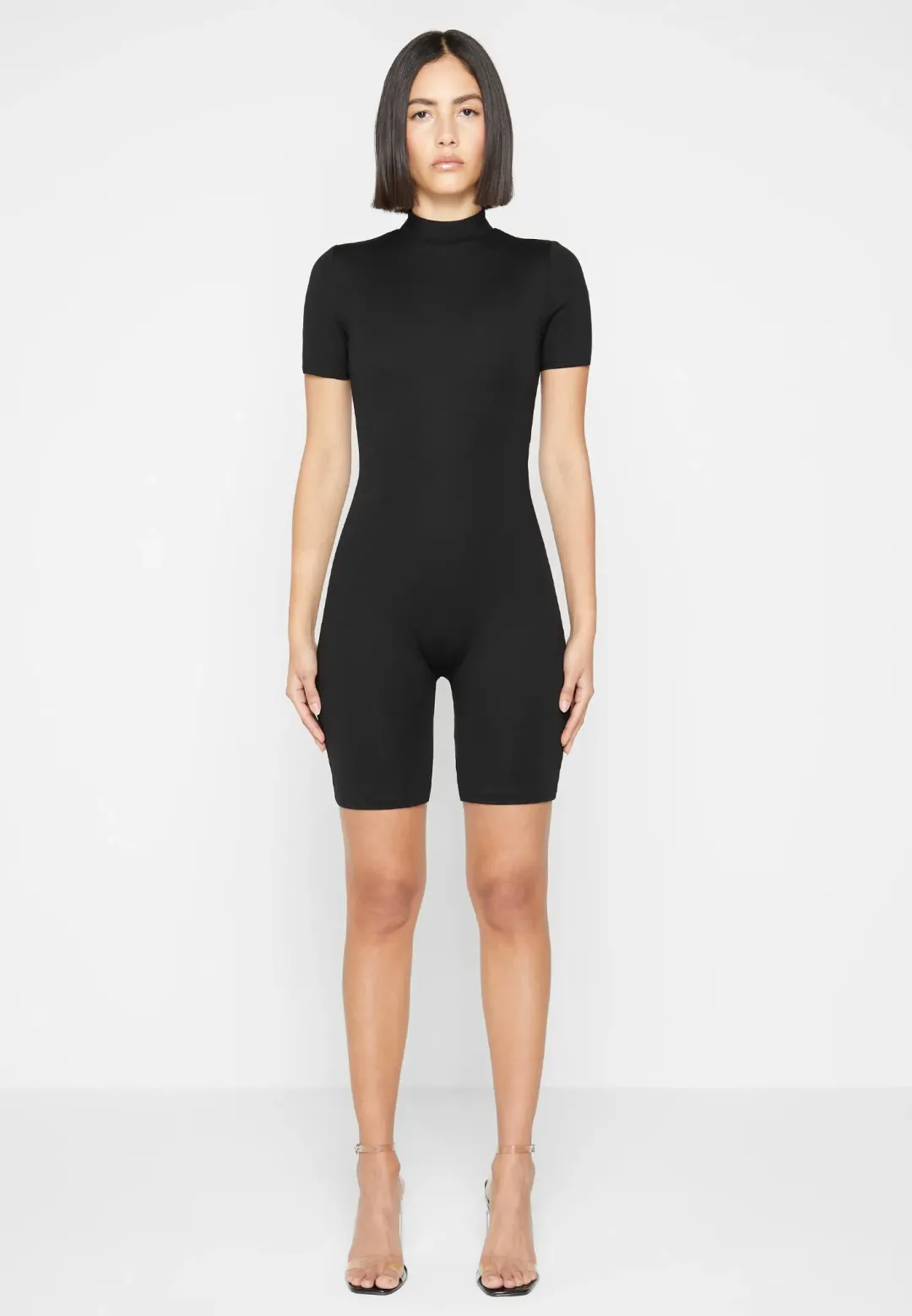 Maniere De Voir Eternelle Mock Neck Playsuit Black Size S / AU 8 for rent on The Volte - main image