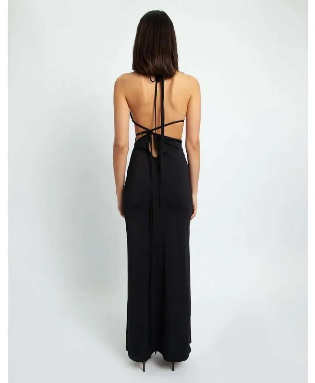 Christopher Esber Displace Lycra Dress Black Size M / AU 10  for rent on The Volte - main image