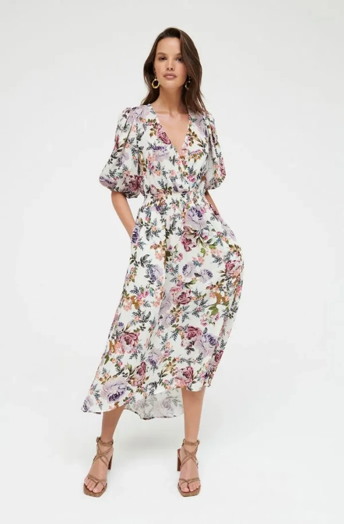 Sheike Lilac Blooms Floral Maxi Dress Size AU 12 for rent on The Volte - main image