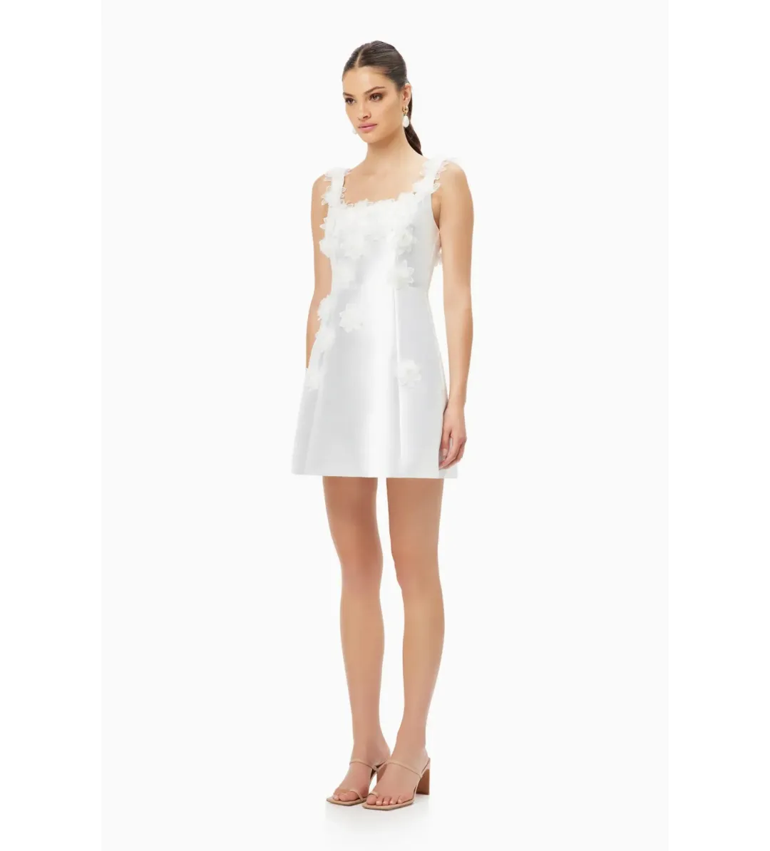 Elliatt Elder Floral Decal Applique White Size S / AU 8 for rent on The Volte - main image
