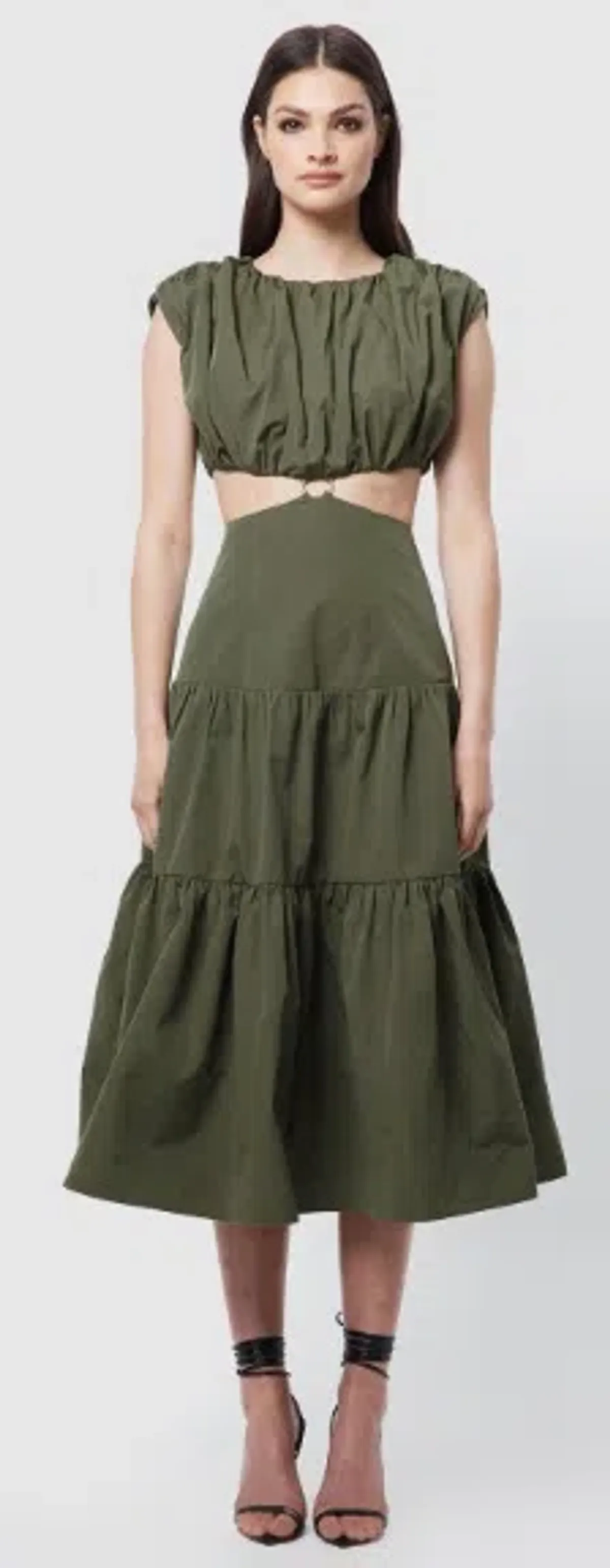 Mossman Streamline Maxi Dress Green Size 8 for rent on The Volte - main image