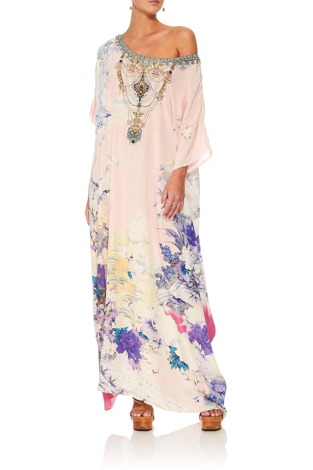 Camilla Harajuku Heiress Round Neck Kaftan Floral One Size for rent on The Volte - main image