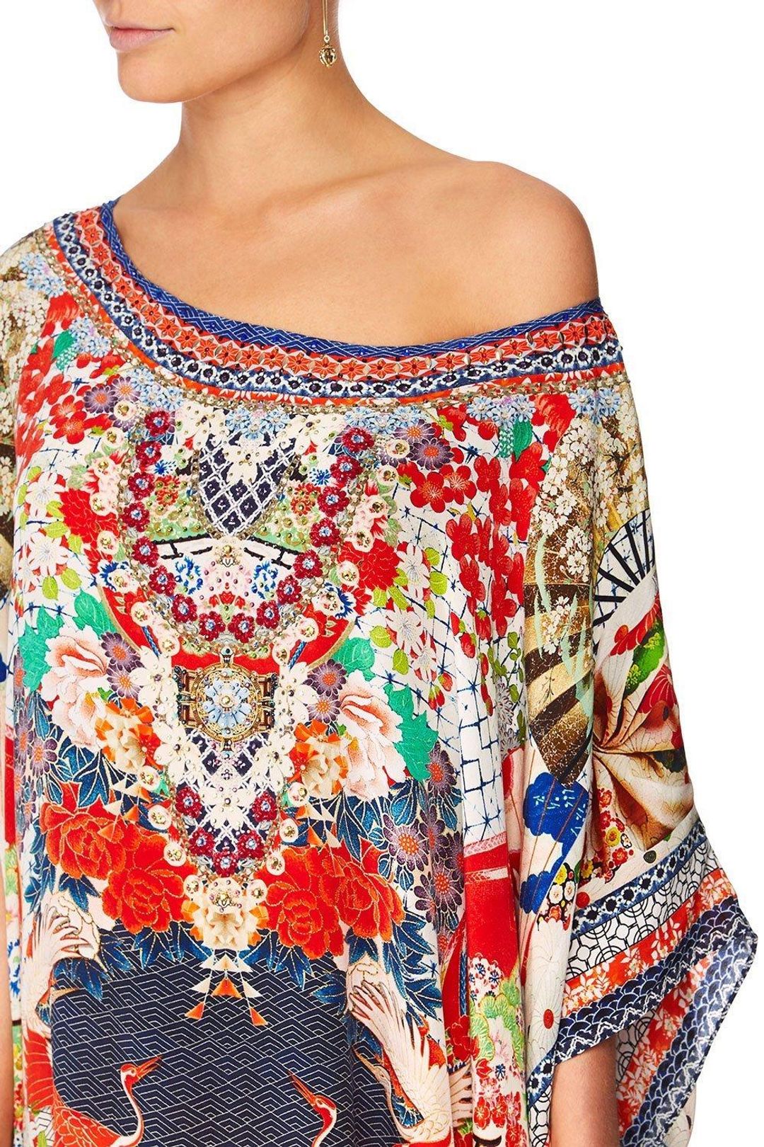 Camilla Geisha Girl Round Neck Kaftan One Size for rent on The Volte - main image