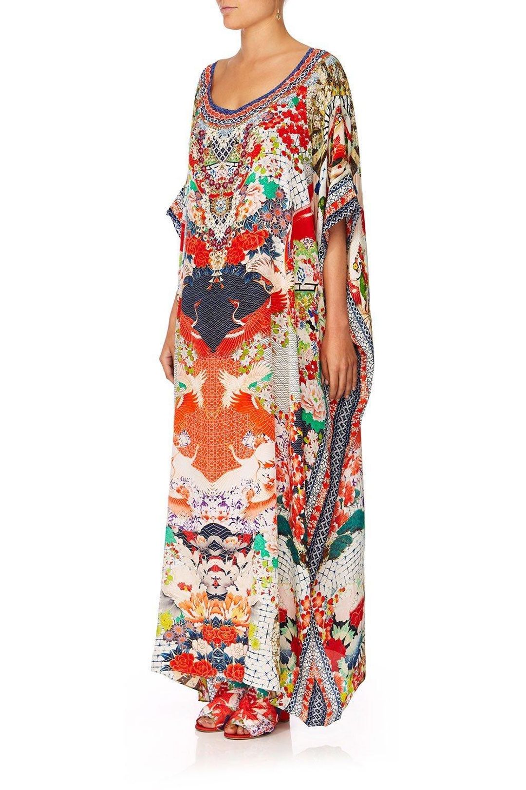 Camilla Geisha Girl Round Neck Kaftan One Size for rent on The Volte - main image