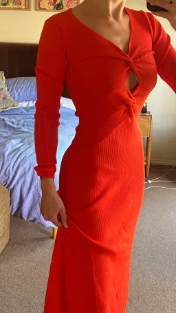Mossman Twists and Turn Midi Dress Red Size 6 for rent on The Volte - image 4