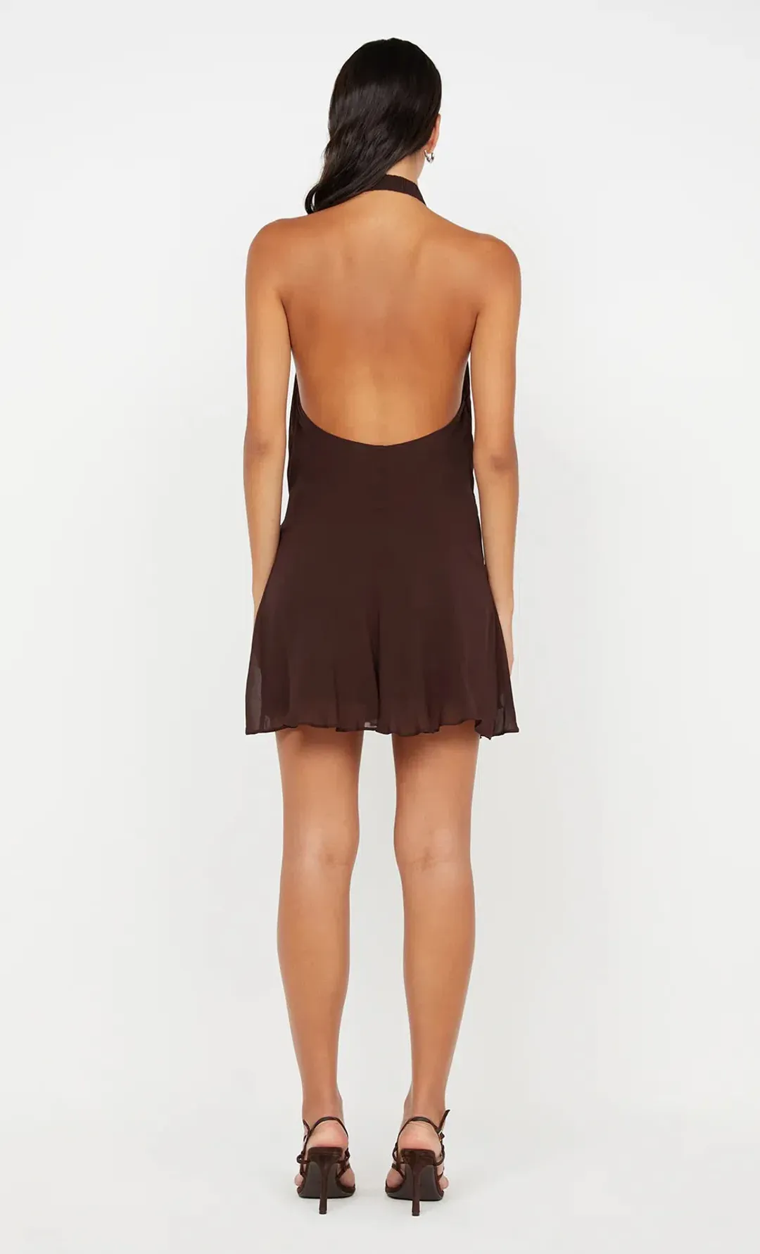 Bec and Bridge Celyse Mini Dress Brown size 6 for rent on The Volte - main image