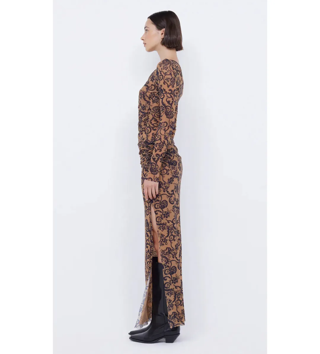 Bec & Bridge Western Sun Long Sleeve Maxi Dress Bandana Size AU 8 for rent on The Volte - main image