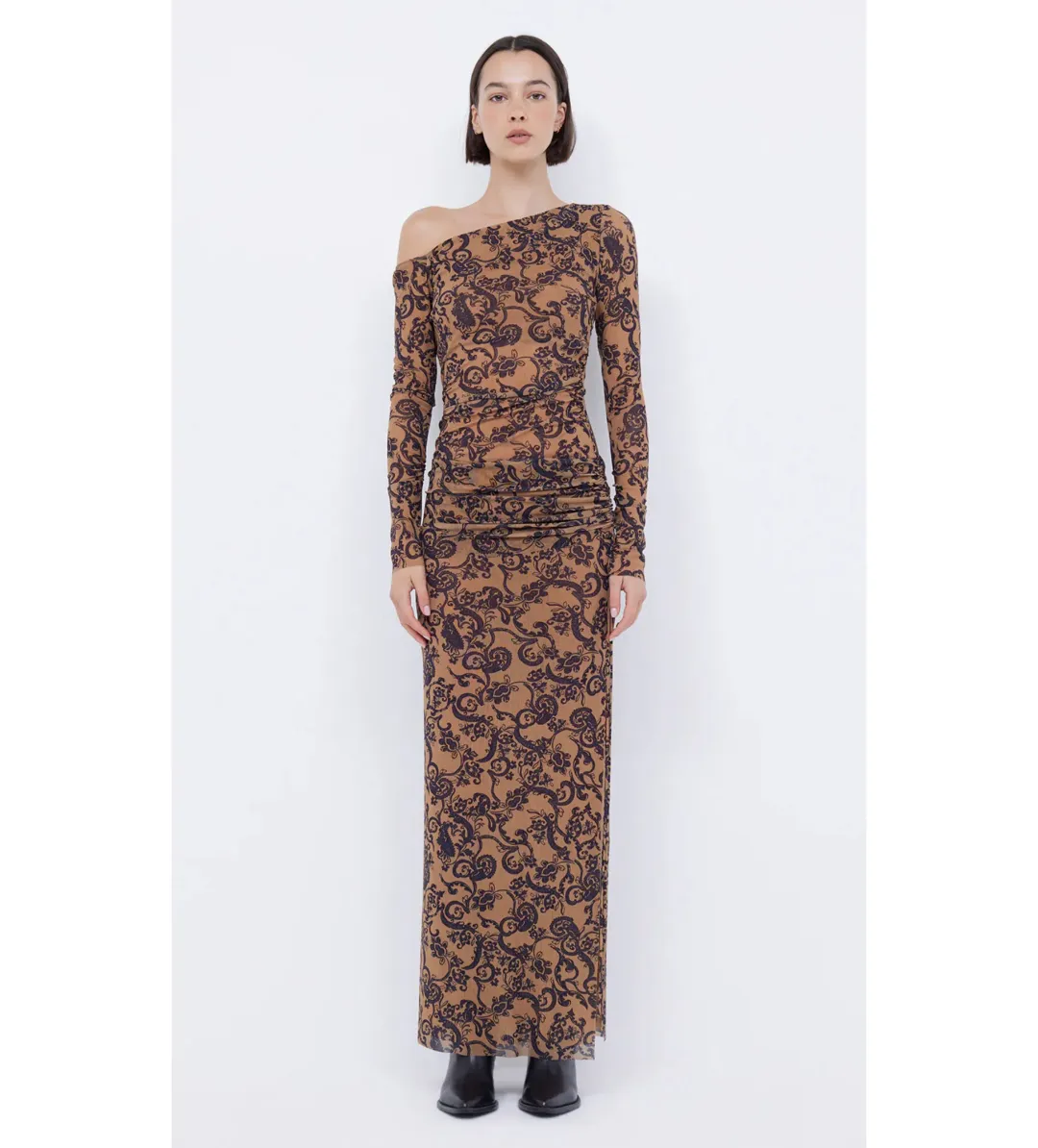 Bec & Bridge Western Sun Long Sleeve Maxi Dress Bandana Size AU 8 for rent on The Volte - main image