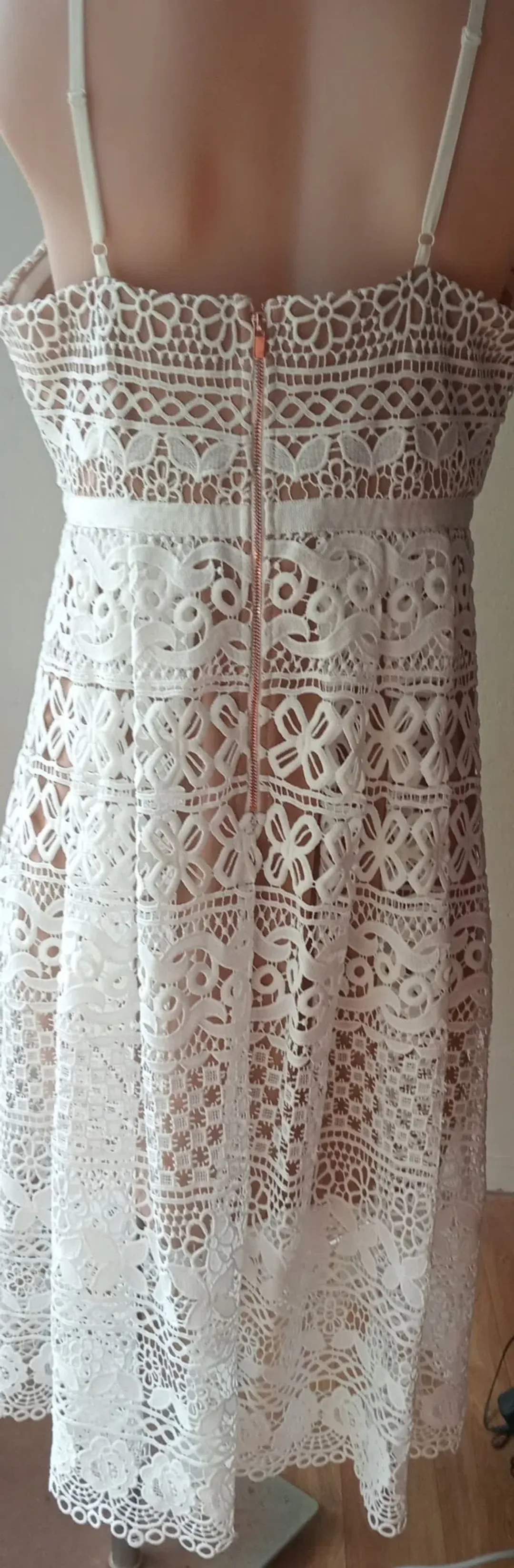 Wayne Cooper White Lace Dress White Size AU 14 for rent on The Volte - main image