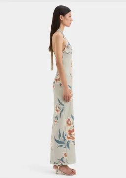 Roisin Halter Multi Floral Midi Dress Size 8 for rent on The Volte - image 4