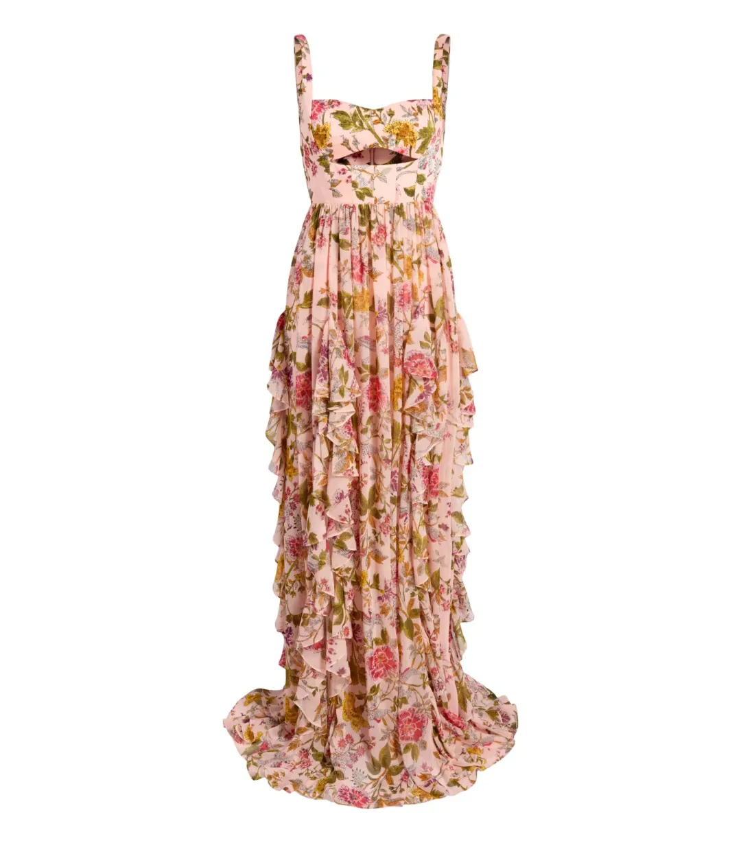 Cinq a Sept Xiomara Dress Pink Floral Size AU 8  for rent on The Volte - main image