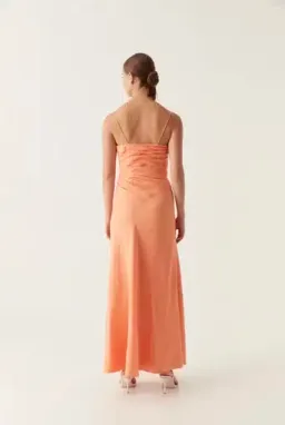 AJE Clarice Draped Maxi Dress Sunset Orange Size 14 for rent on The Volte - image 4