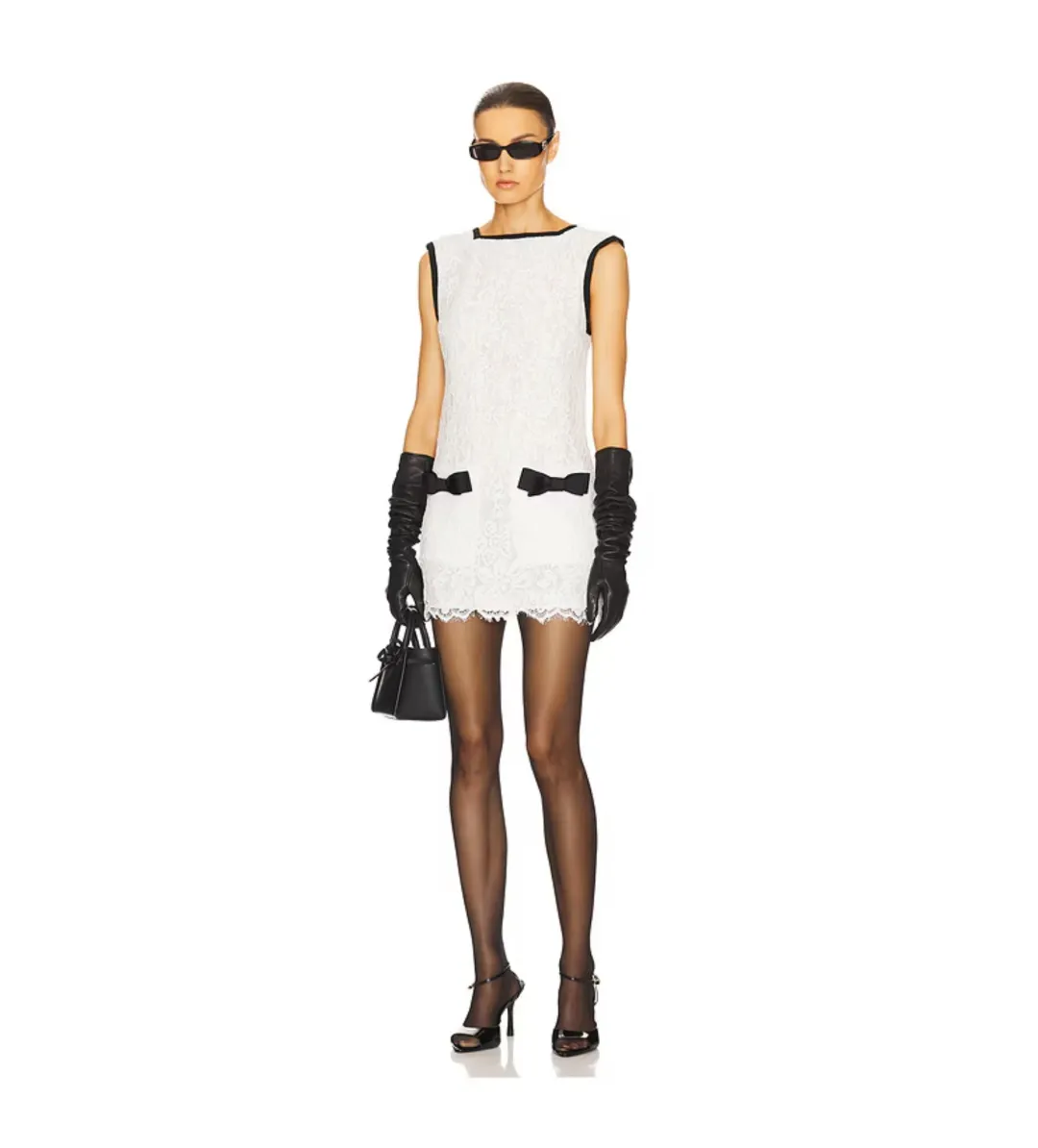 Helsa The Lace Mini Dress White Size S / AU 8  for rent on The Volte - main image