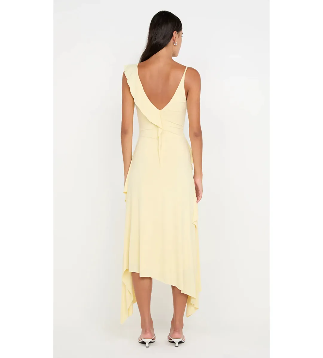 Bec and Bridge Marnie Asym Asymmetrical Dress in Yellow Size 10  for rent on The Volte - main image