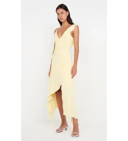 Bec and Bridge Marnie Asym Asymmetrical Dress in Yellow Size 10  for rent on The Volte - image 2