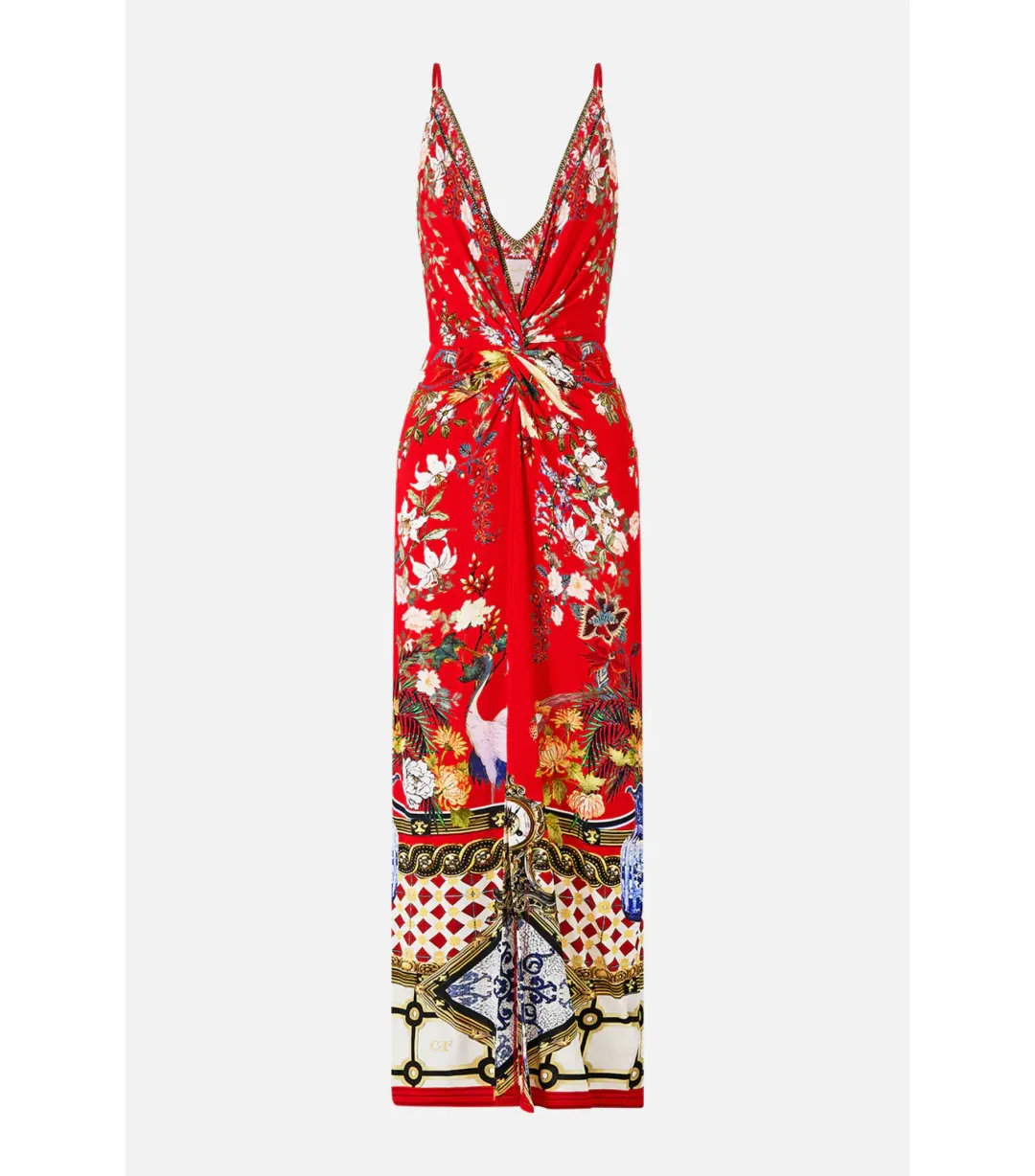 Camilla Strappy Dress With Twist Front Lisboa Luxe Size AU 8 for rent on The Volte - main image