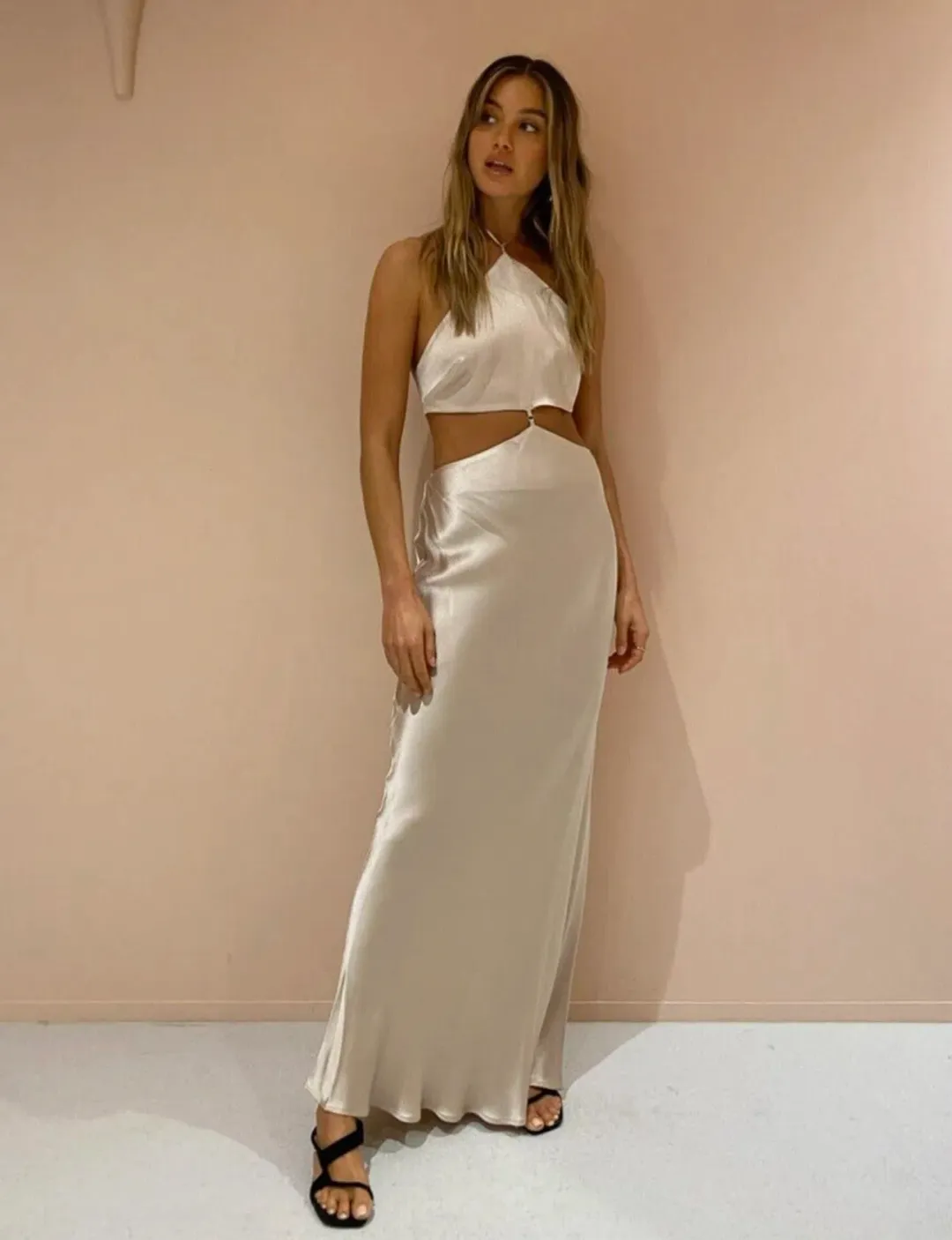 Bec & Bridge Kara Maxi Dress Nude Size 10 for rent on The Volte - main image