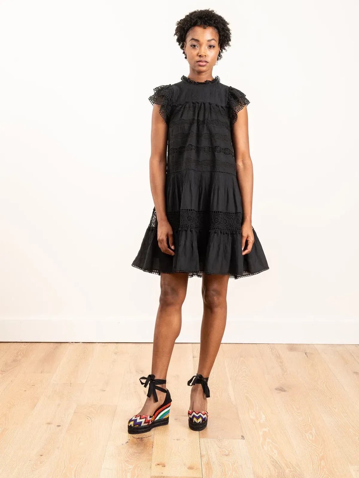 Ulla Johnson Nora Dress In Noir Size 12 for rent on The Volte - main image