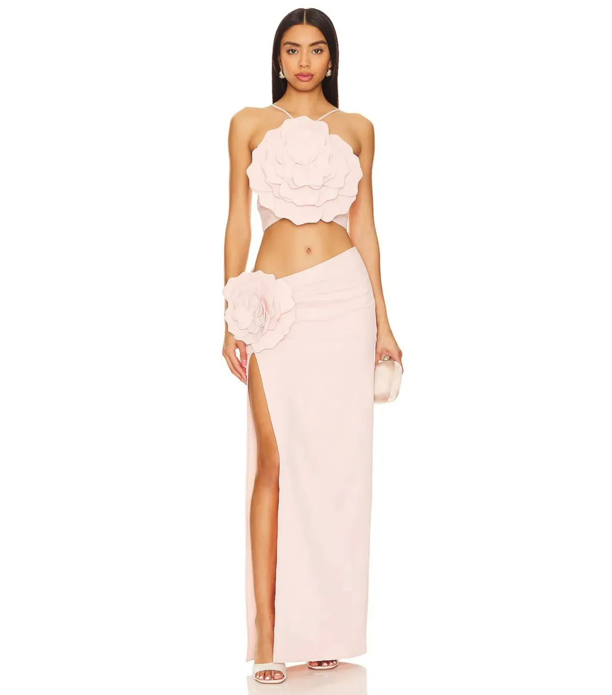 Lovers + Friends Artemis Gown in Light Pink Size Medium / AU 10 for rent on The Volte - main image