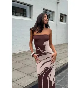 Kookai Aloha Strapless Maxi Dress in Macadamia Size AU 8 for rent on The Volte - image 3