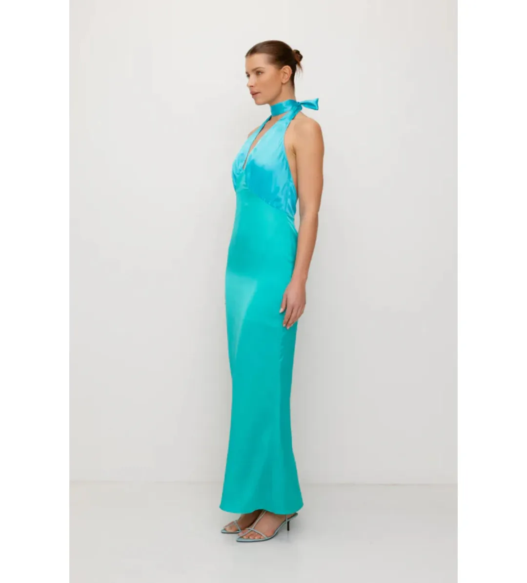 The Wolf Gang Oahu Slip Dress Blue Size AU 8 for rent on The Volte - main image