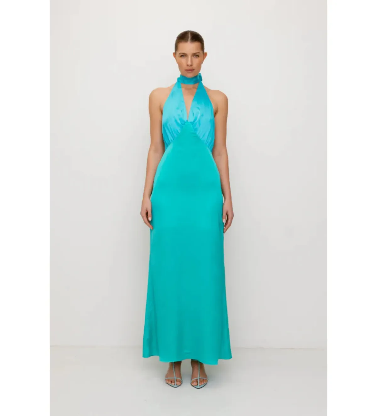 The Wolf Gang Oahu Slip Dress Blue Size AU 8 for rent on The Volte - main image