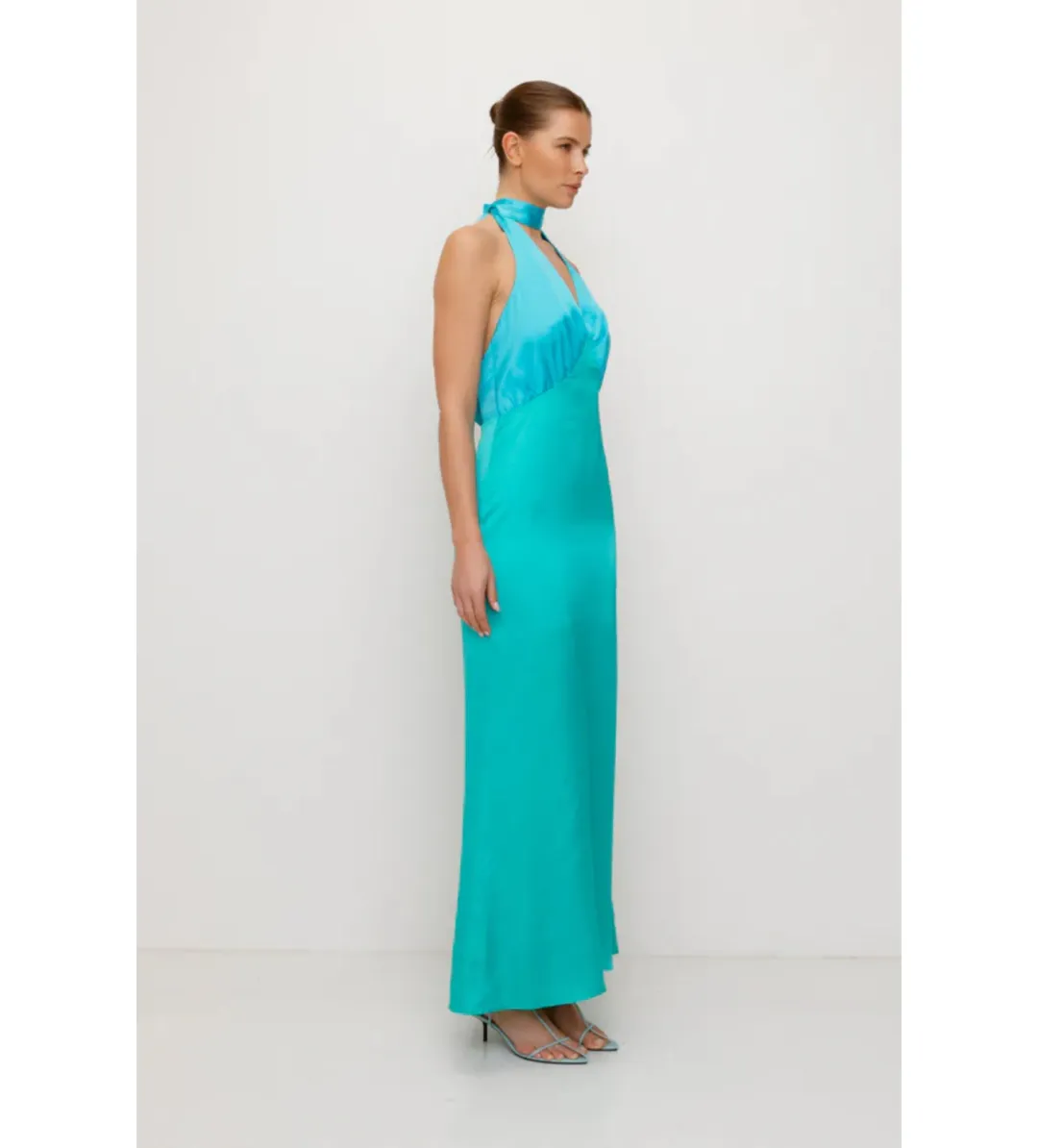 The Wolf Gang Oahu Slip Dress Blue Size AU 8 for rent on The Volte - main image