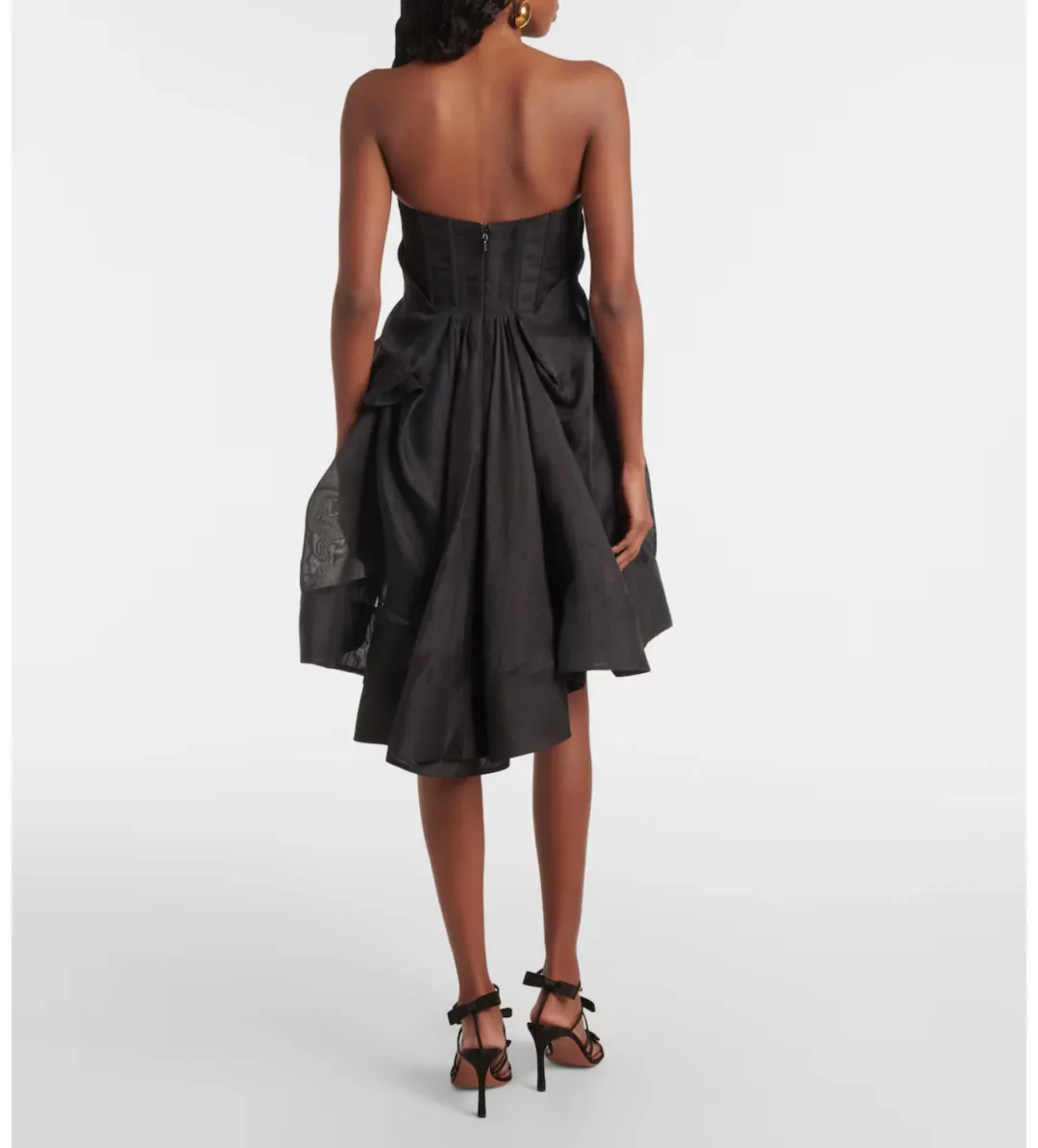 Zimmermann The Illuminate Draped Mini Dress in Black Size 1/Au 10 for rent on The Volte - main image