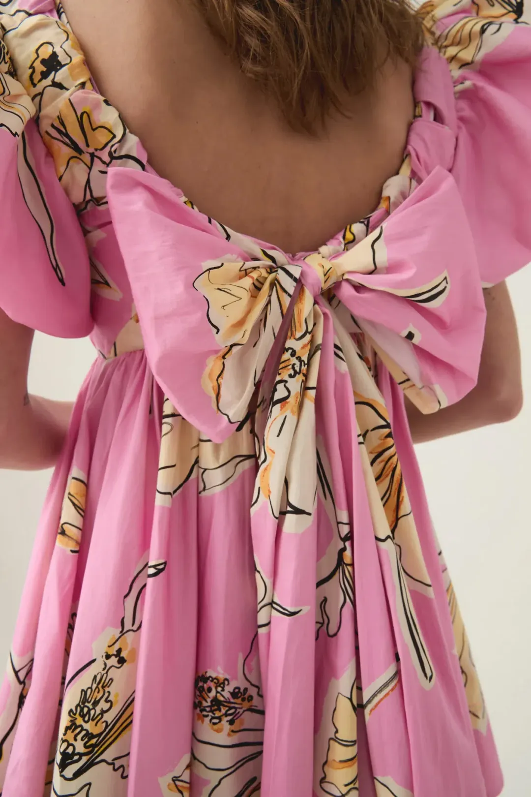 Aje Gretta Bow Back Mini Pink Floral Size AU 14 for rent on The Volte - main image
