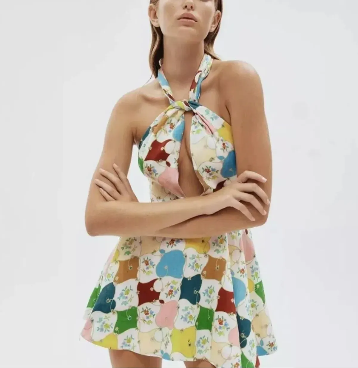 Alemais Everly Mini Dress Multi Size 14 for rent on The Volte - main image